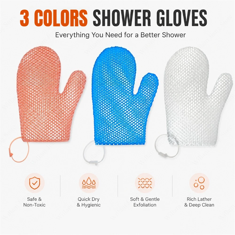 

Honeycomb TPU Baths Shower Glove Exfoliating Skin Scrubbing Design Quick Drying Portable Body Cleaning Accessory for Daily Use