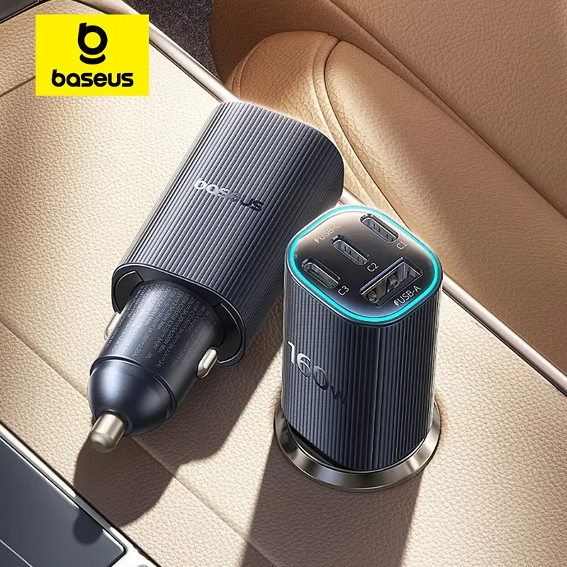 baseus-160w-magnetic-car-charger-type-c-fast-charger-with-4-ports-fast-charging-usb-for-iphone-17-16-15-14-pro-xiaomi-samsung