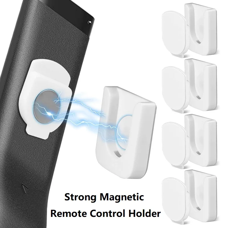 Strong Magnetic Remote Control Holder Wall Mount TV Remote Wall Mount Holder Hook Fan Remote Holder Magnetic Hooks(1 Pairs)