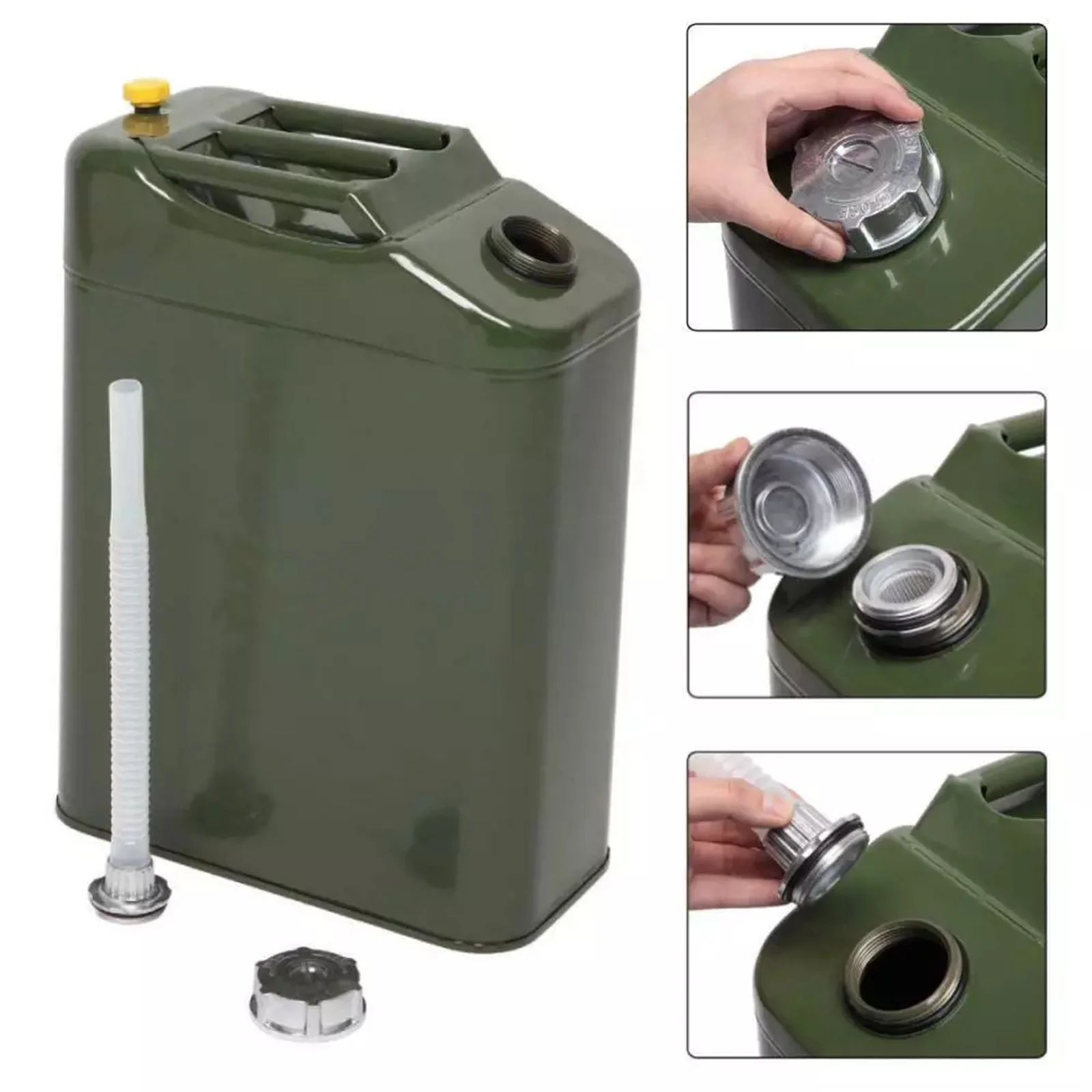 

High Quality Army Green 20L 5 Gallon Gas Fuel Can Fuel Gasoline Steel Tank