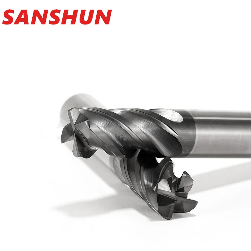 HRC60 4-Blade Wolfraam Stalen Ronde Neus Frees, Cownose Cutter, carbide Ronde Neus Frees Cnc Cnc Frees