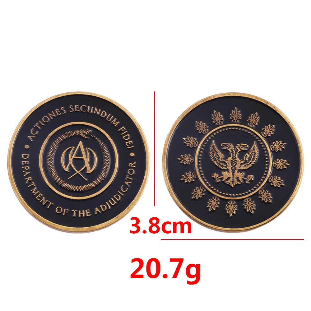 Movie John Wick Continental Hotel Coin Cosplay Keanu Reeves Hotel Metal Alloy Coins Fan Collection Gift Costume Props