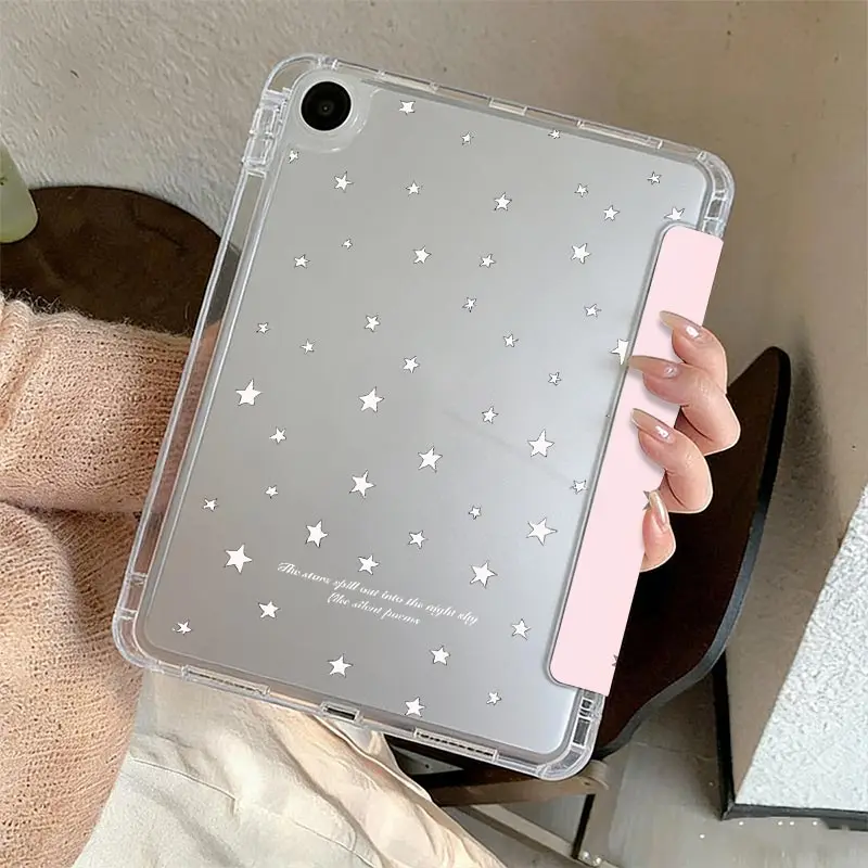 3+Y Fold Crystal Clear Case for Samsung Tab S7 S8 S9 11 Samsung S10 S9 12.4 inch Tab A9 8.7