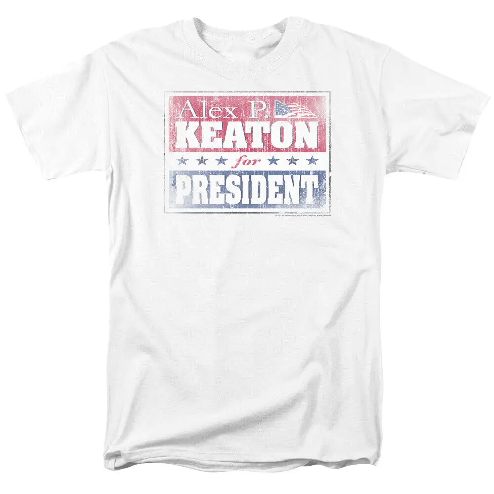 Family Ties Alex for President T Shirt Mens Licensed Classic TV Show White