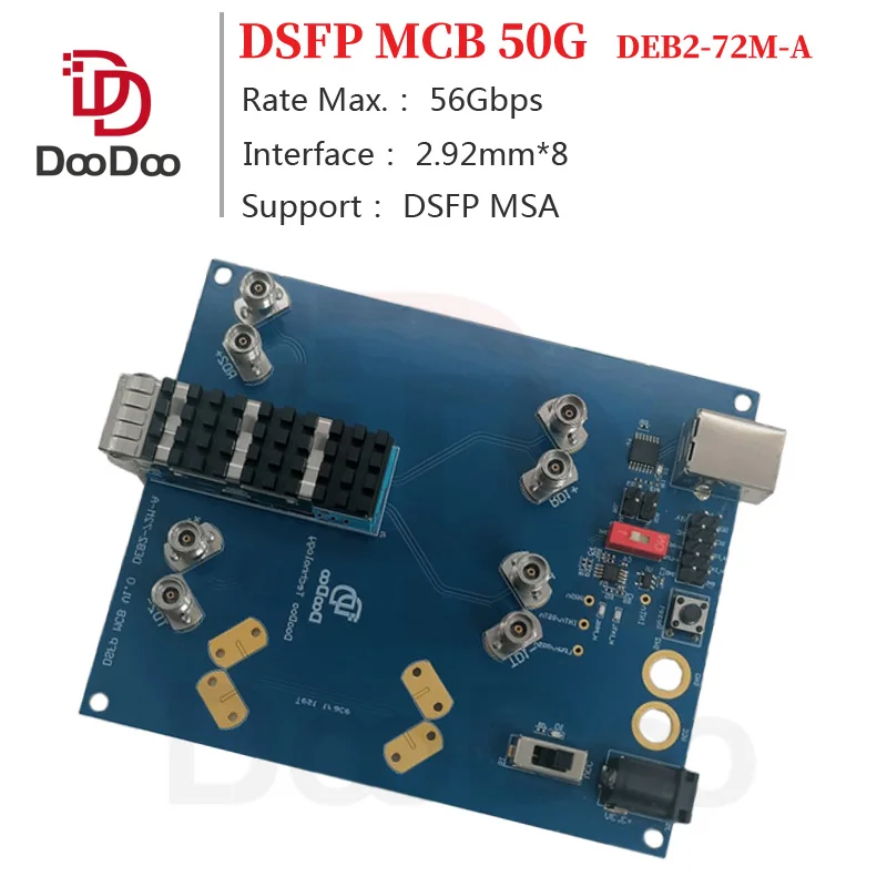 DSFP 50G 56G Optical Transceiver Module Compliance Board MCB DDMI I2C DC- 40G 8PCS 2.92mm Female Solderless Connectors