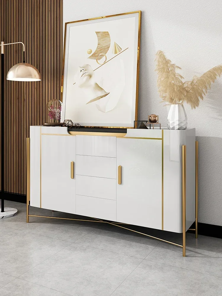 Light Luxury Rock Plate Dining Side Cabinet Modern Simple Household Porch Cabinet Nordic Restaurant Light Luxury Multi-functiona