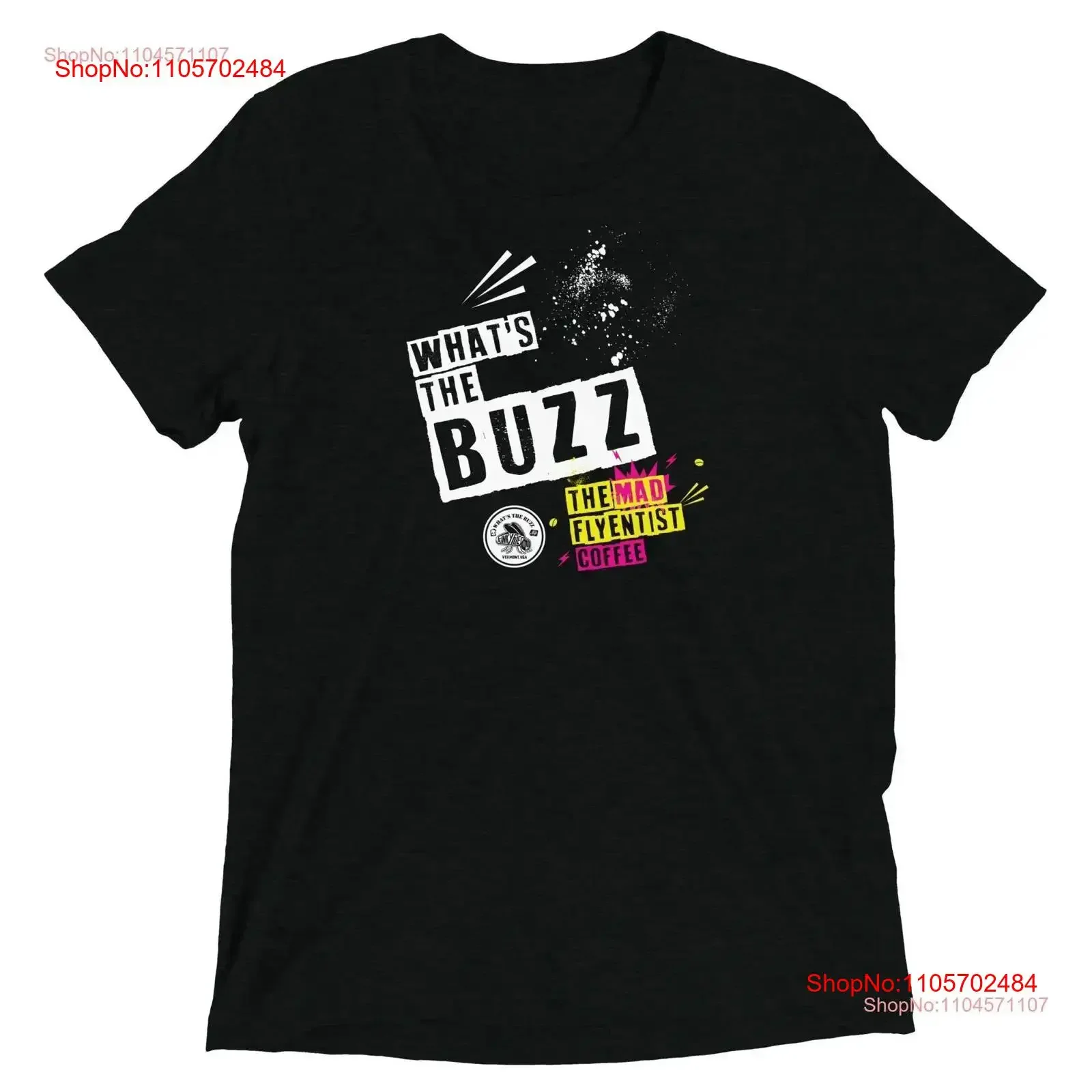 What's The Buzz Funky Flies Tri Blend T shirt vintage Washed homme Slightly Breathable Unisex Versatile Soft fashion graphic