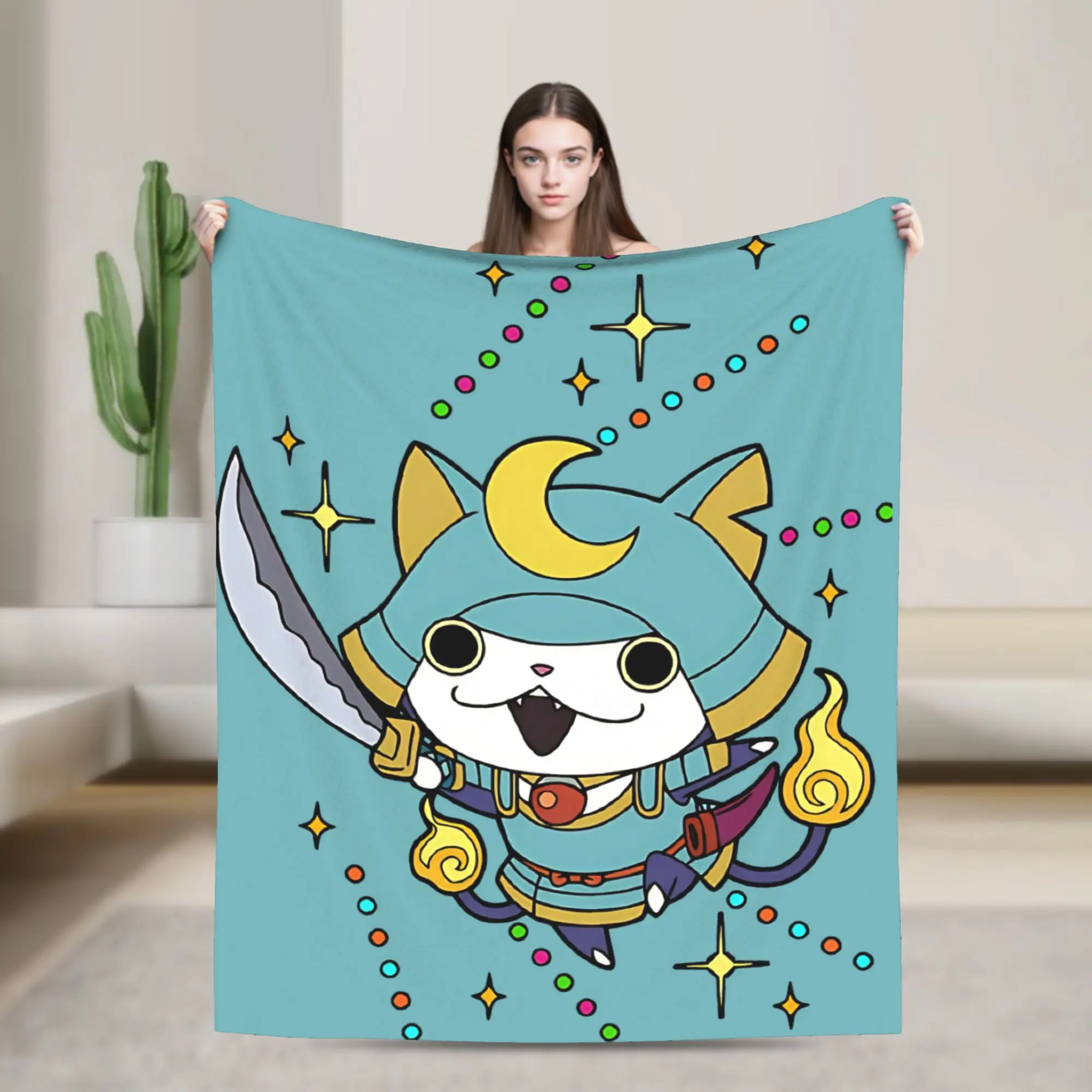Yokai Watch Game Blanket Cover Shogunyan Wool Throw Blankets Summer Air Conditioning Decoration Lightweight Bedspread