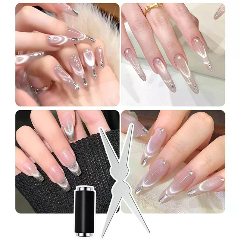 다기능 캣츠아이 네일 마그네틱 스틱 초강력 젤 폴리쉬 마그넷 펜 실린더 마그네틱 캣츠아이 마그넷 철판