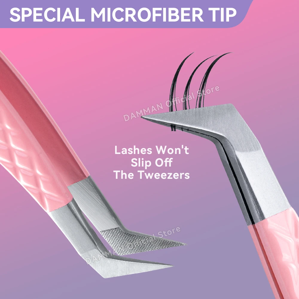 다만 섬유 팁 속눈썹 핀셋 (속눈썹 연장용) 미끄럼 방지 속눈썹 핀셋 속눈썹 연장용 핀셋 메이크업 도구