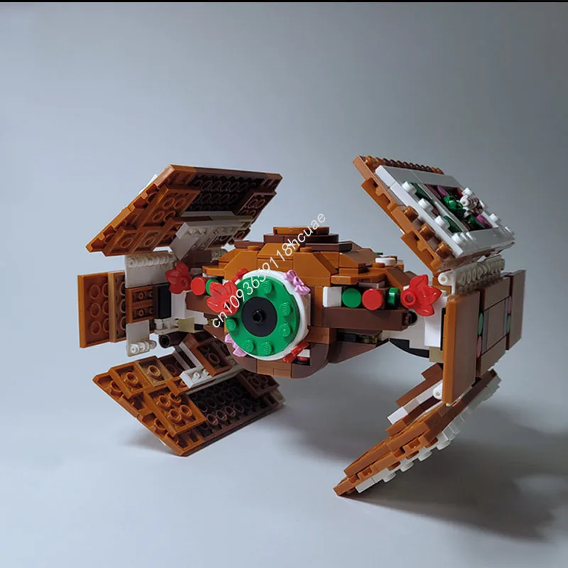 

Новый 500 шт. пряничный TIE/ad расширенная модель Starfighter, строительные блоки, сделай сам, звездная боевая сборка, игрушки для детей, рождественские подарки