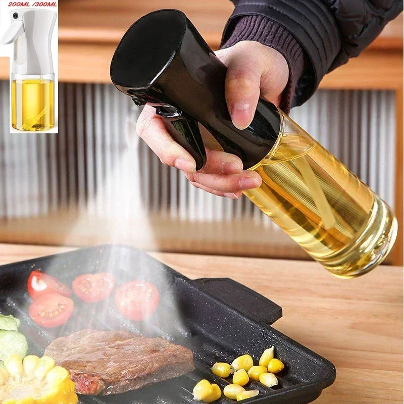 200ml/300ml Oil Spray Bottle for Kitchen BBQ Cooking - Olive Oil Dispenser Camping Baking Empty Vinegar Soy Sauce Sprayer Contai