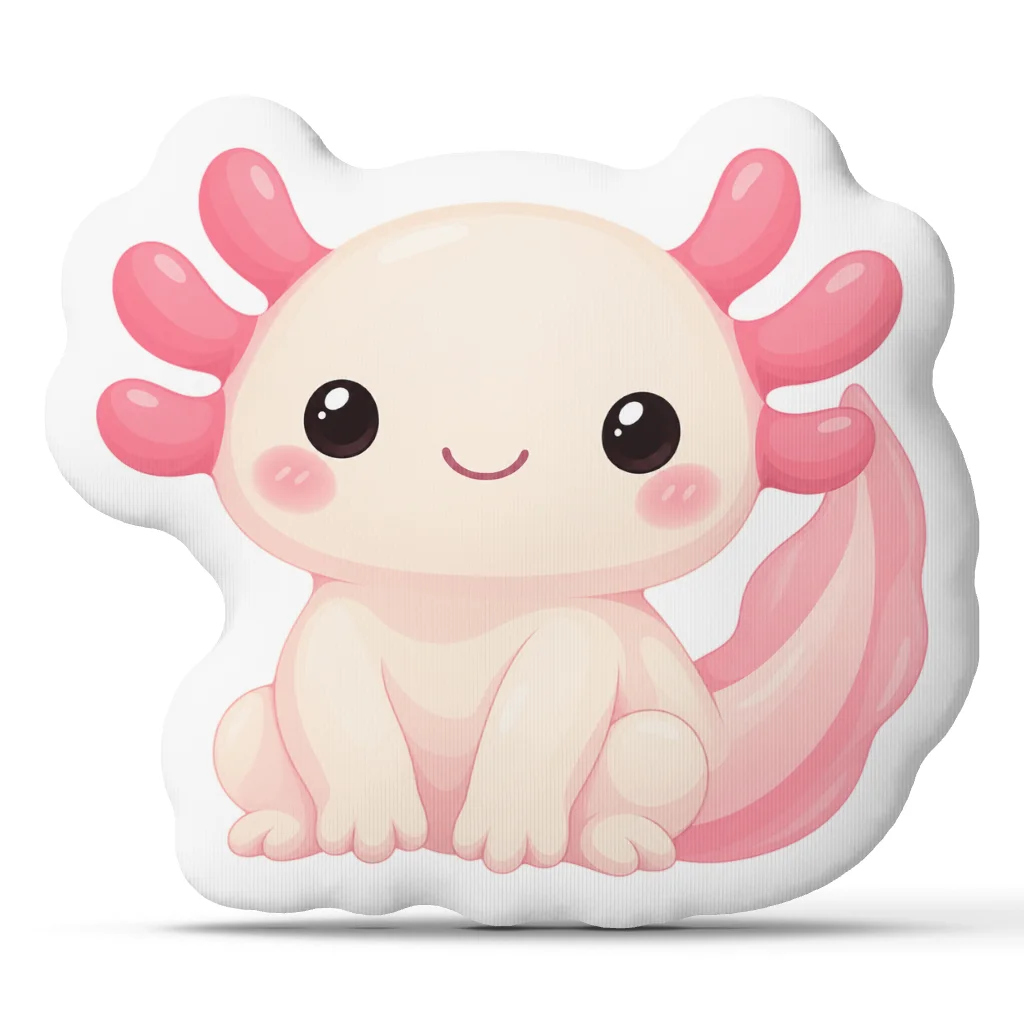 Pink Axolotl Pillow Cute Salamander Floor Cushion Stuffed Irregular Shaped Throw Pillow Sofa Decor Gift for Aquarium Lovers