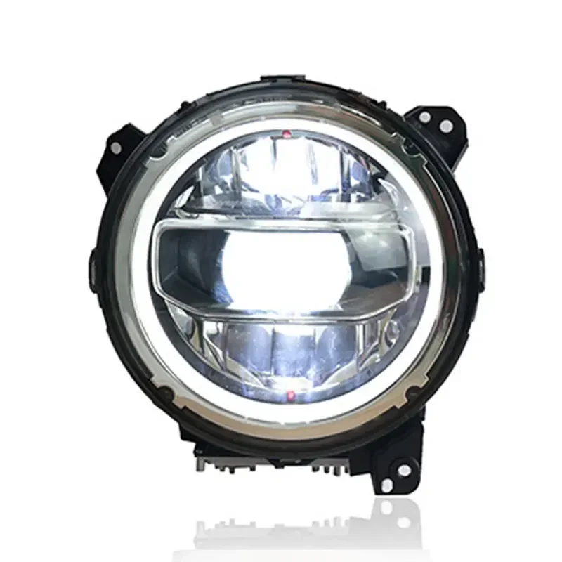 LED رئيس مصباح ل جيب رانجلر LED المصباح 2018-2023 المصابيح الأمامية رانجلر DRL بدوره إشارة عالية شعاع الملاك العين العارض عدسة #6