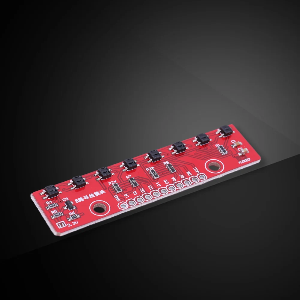 3.3V-5V Tracking Sensor Module 8 Channel Line Follower Infrared Detection Sensor PCB Hunt Module for Laboratories/Robot