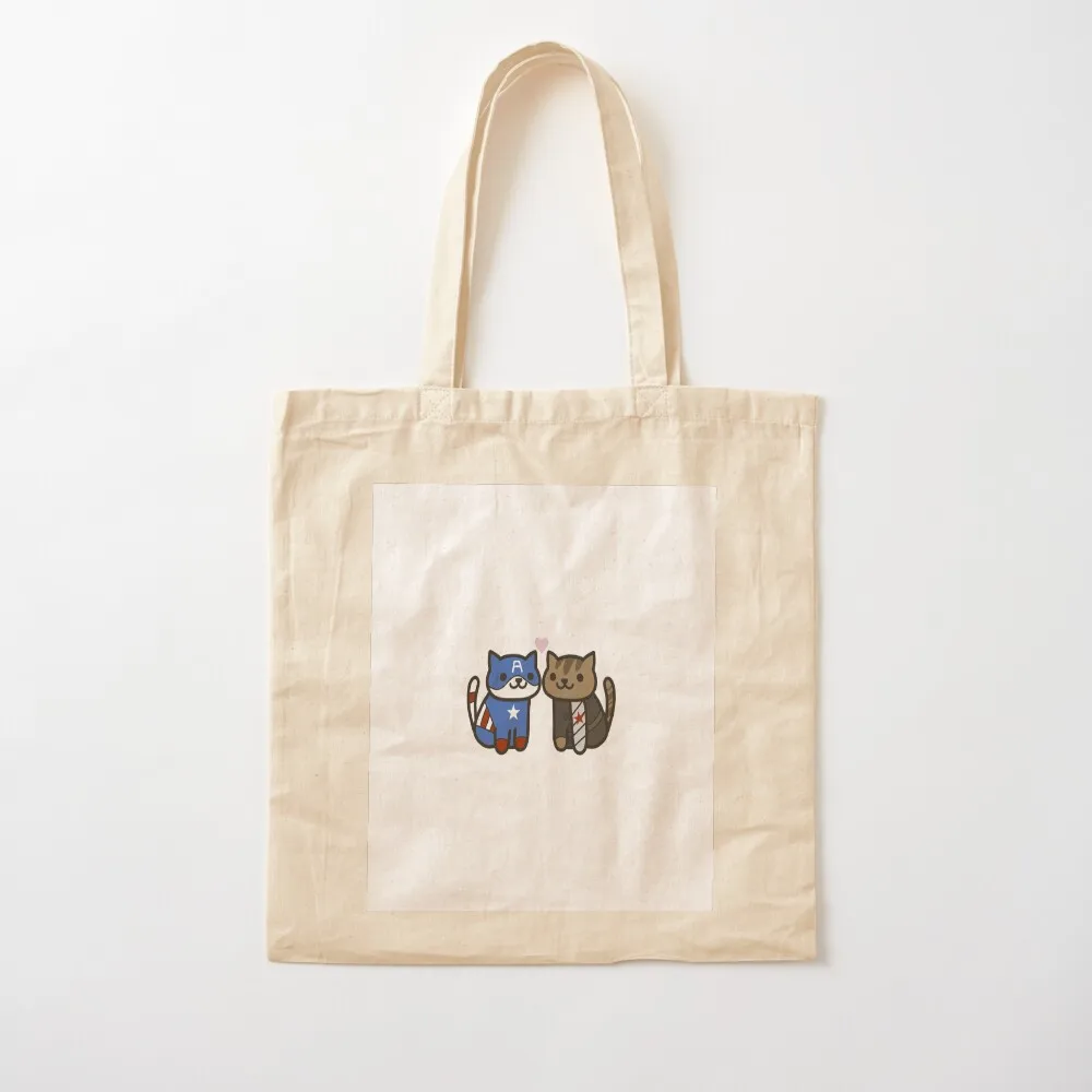 Cat-ain America & Bucky Yarns Tote Bag the tote bag shopping trolley bag Women's handbag