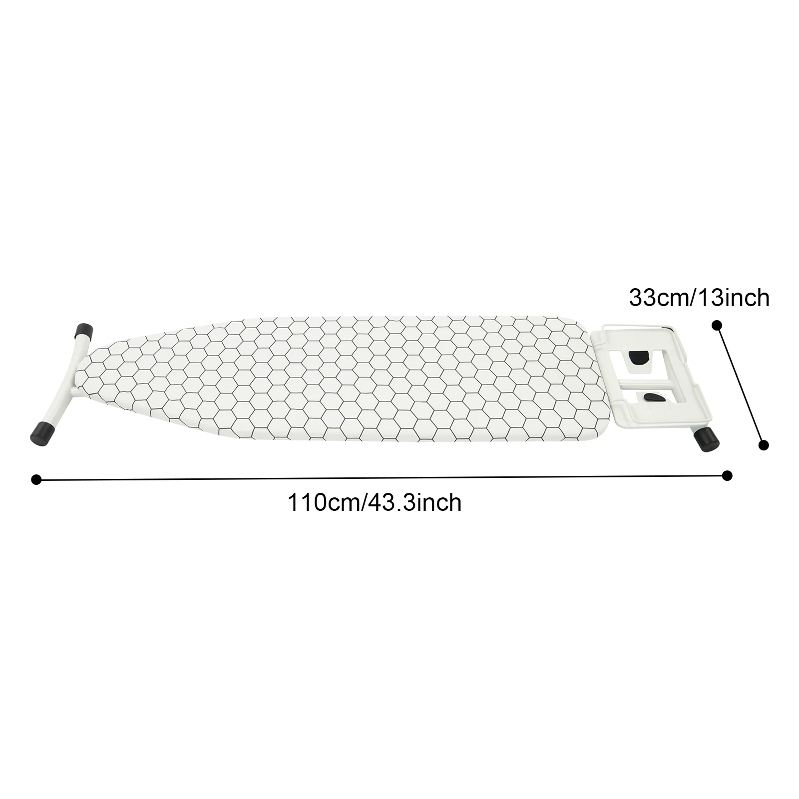 

White Ironing Board, Foldable Ironing Board, 74-84cm Adjustable Height Ironing Board for Small Residences, Small Laundry Rooms