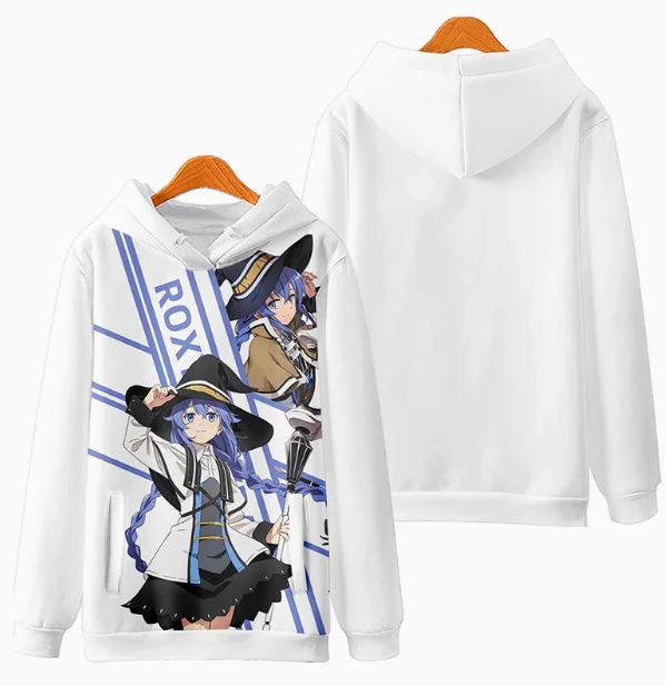 Sweat à capuche Anime Mushoku Tensei pour hommes et femmes, manteau de réincarnation sans emploi, sweat à capuche Roxy, costume de cosplay, veste d'automne et d'hiver, Y-adt