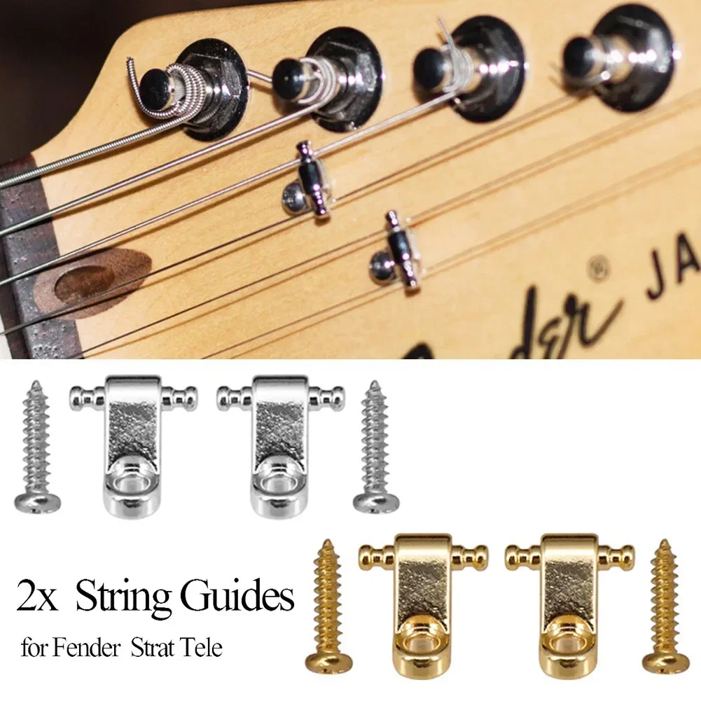 1 Pair Electric Guitar Roller String Trees Retainer Guides Buckles For Fenders ST TL Bass Parts Replacement Prevents Wear