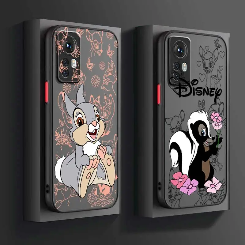 Thumper Bambi Disney For Xiaomi Mi 13 12 12S 12T 12X 11 11T 10 9T Lite Pro Ultra Frosted Translucent Phone Case