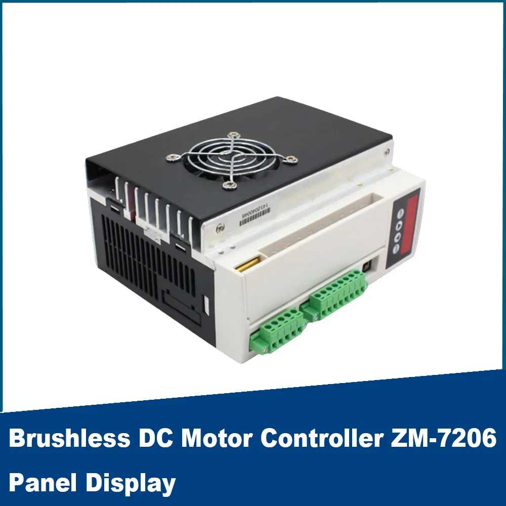 High Power Brushless DC Motor Controller Panel Display 1.2KW Speed Drive ZM-7206 with Hall Sensors