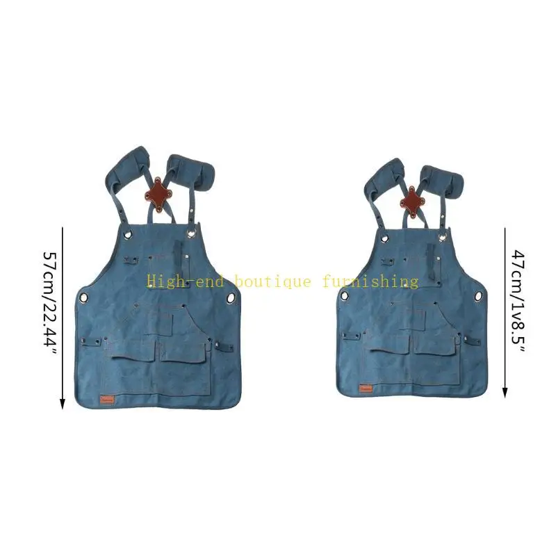 L9NB الأطفال المحترفين تعديل Denims آرون مآزر المطبخ للمرأة أطفال الخبز سموك مقهى جينز مئزر