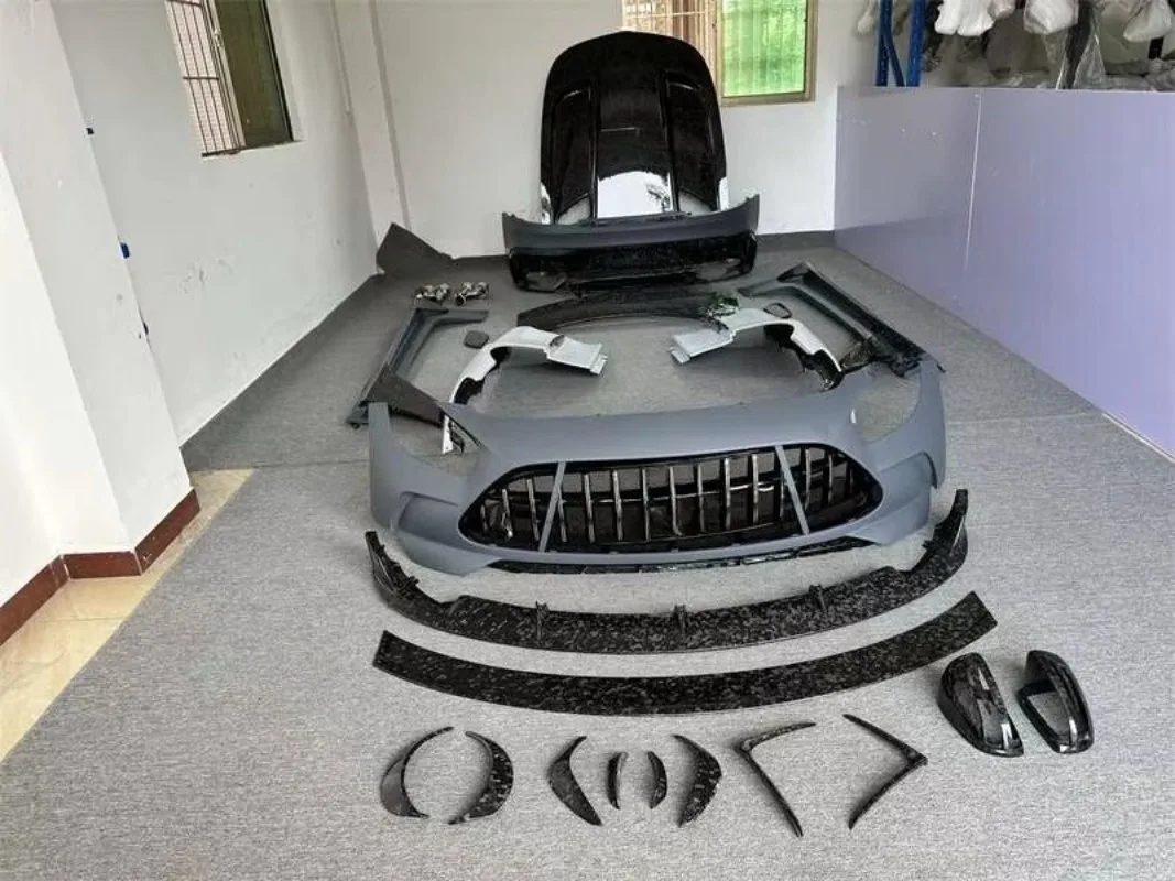 STLF Bumper Black Series Body Kit, Suitable for  AMGS GT BS Wide Body Kit with Dry Carbon Fiber Forged Pattern Body Kit