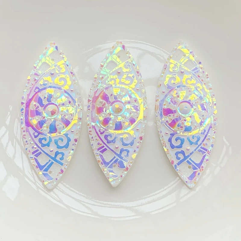 Cosmic Constellation Resin Flat Back Rhinestone Native Earring Accessories DIY Decorations 8pcs/lot