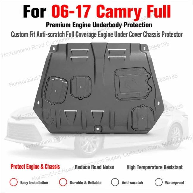 Durable Anti-Collision Engine Skid Plate For 06-17 Camry Full Coverage Under Engine Guard Replacement