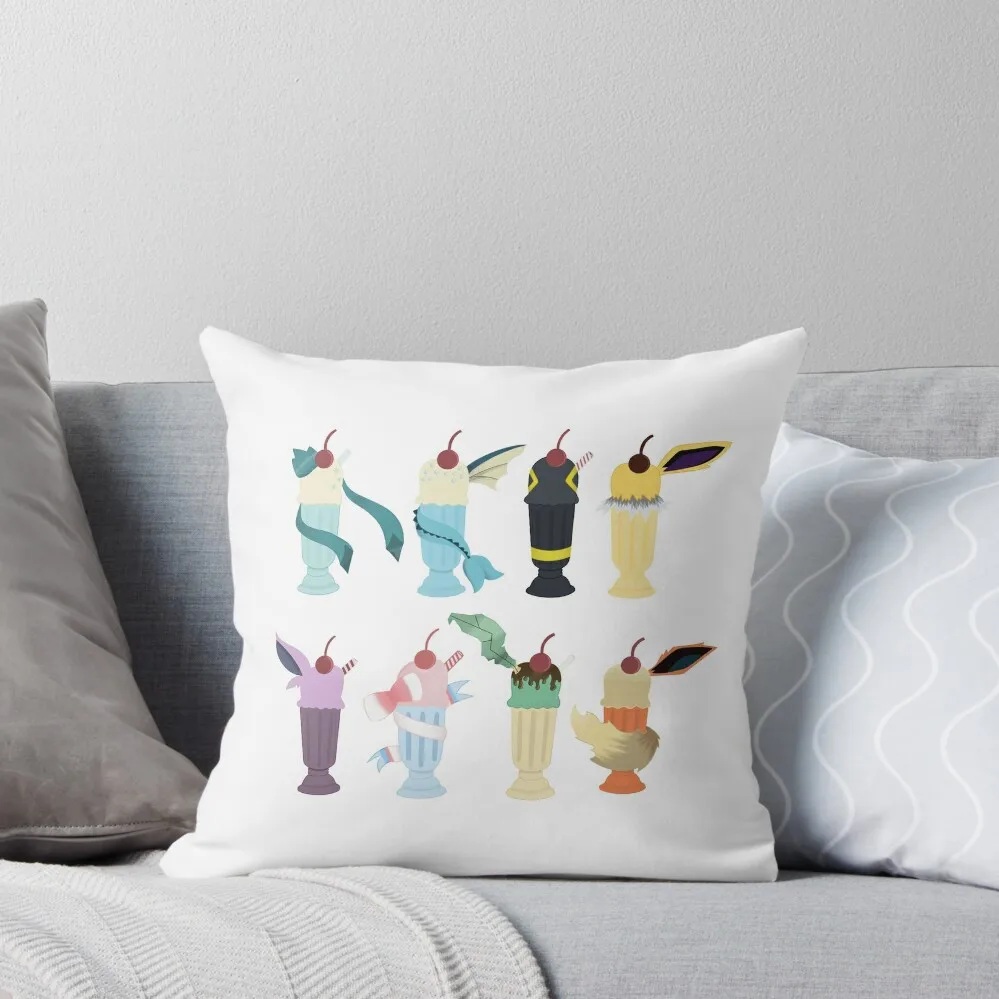 

Eeveeloution Milkshakes Throw Pillow Christmas Pillows Christmas Cushion For Home christmas cushions covers pillow