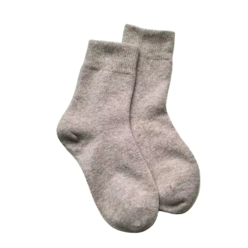 2 Pairs Cashmere Socks Women's 100% Seamless Knitted Warm Comfortable 144 Needle Solid Color Short Men's Socks