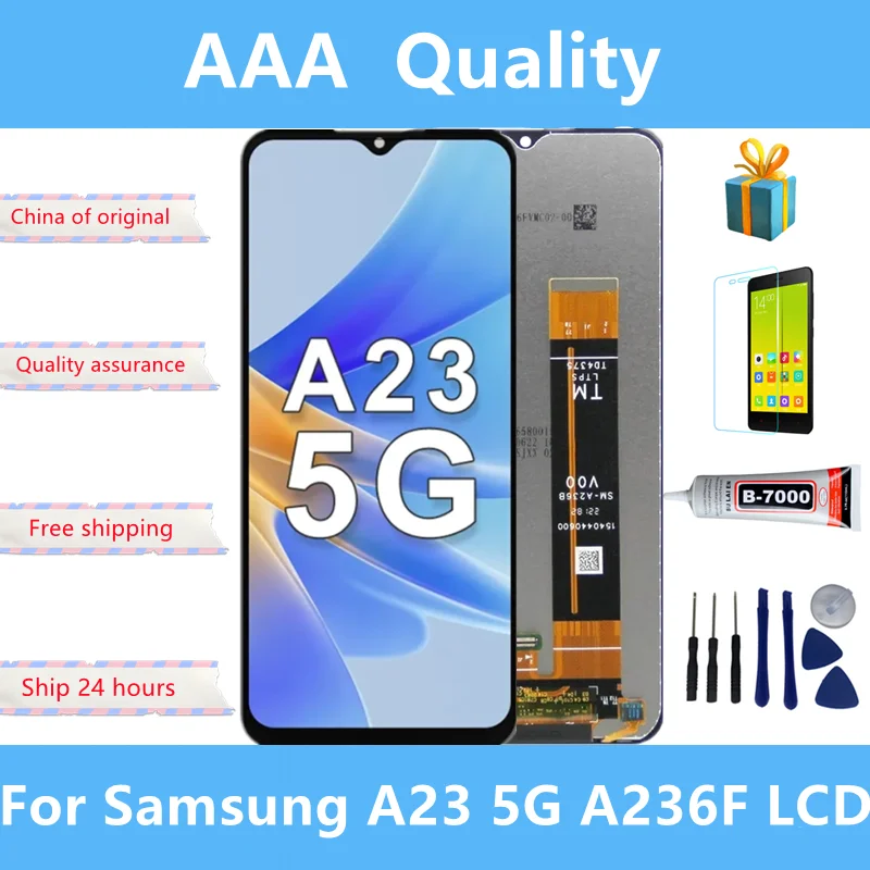 Tested  High quality  For Samsung A23 5G A236 A236E A236U LCD Display Touch Screen Digitizer Assembly For Samsung A236B LCD