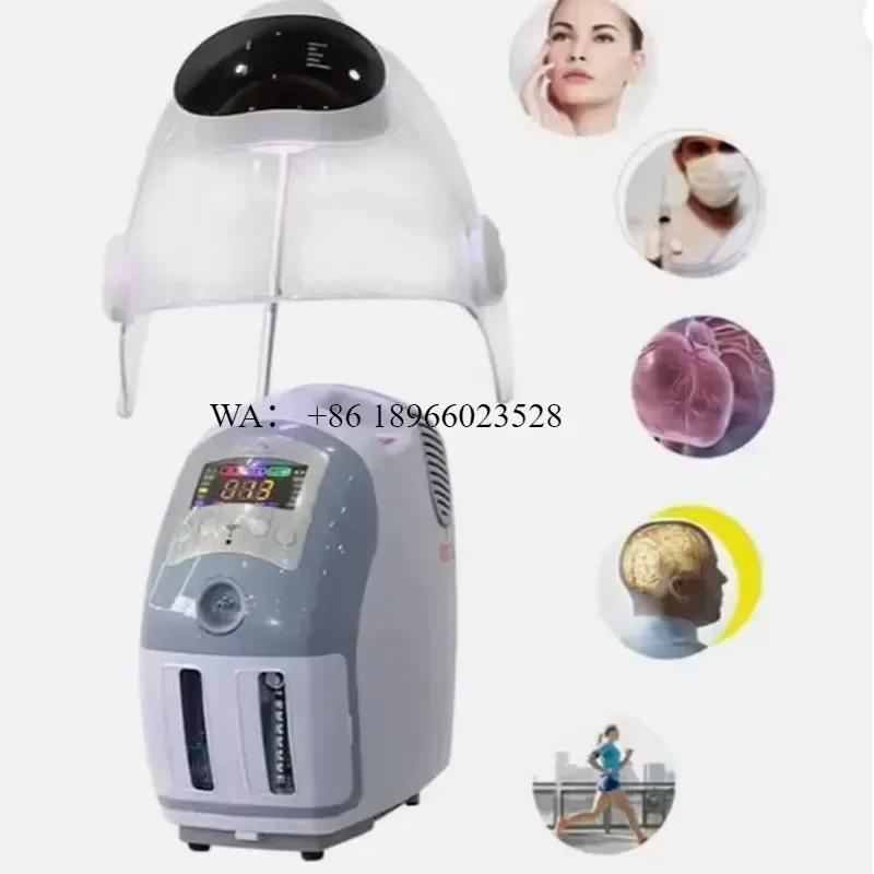 WMWMNU 7 Color LED Oxygen Facial Dome for Anti-Aging Deep Hydration Oxygen Jet Care Instrument