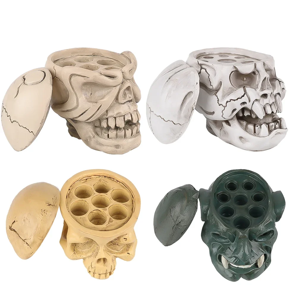 7/8 Holes Skull Tattoo Ink Cup Stand Holder Hard Resin Ink Pigment Cap Container Holder Permanent Makeup Tool Tattoo Accessories