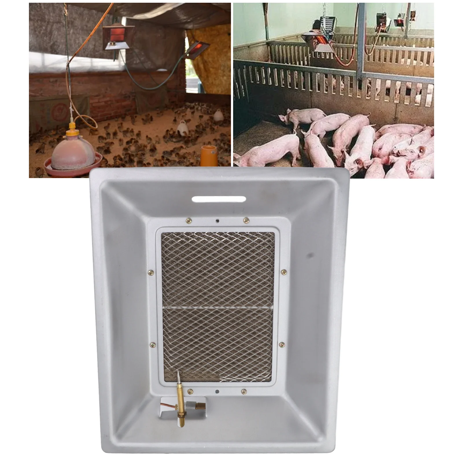 

Chicken Coop Heating Incubation Equipment Infrared Aluminized Steel Multifunctional Manual Gas Brooder Heater for Piglet House