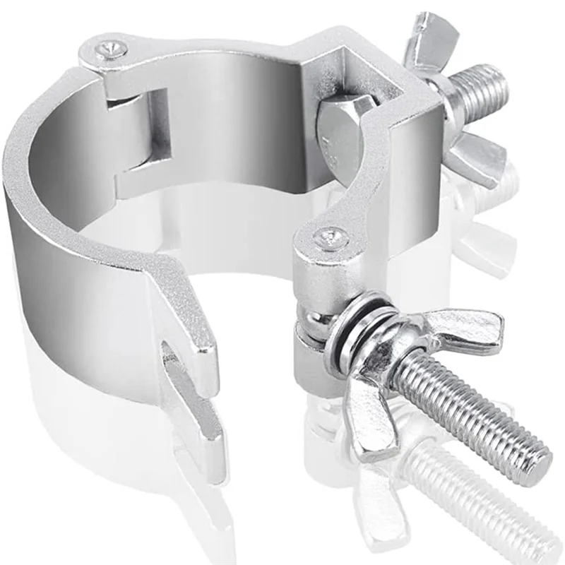 

10Pcs 2 Inch Silver Truss O Clamps Aluminum Stage Light Clamps 220LB LED Par Light Clamps For Truss For 48-51Mm OD Tube / Pipe-A