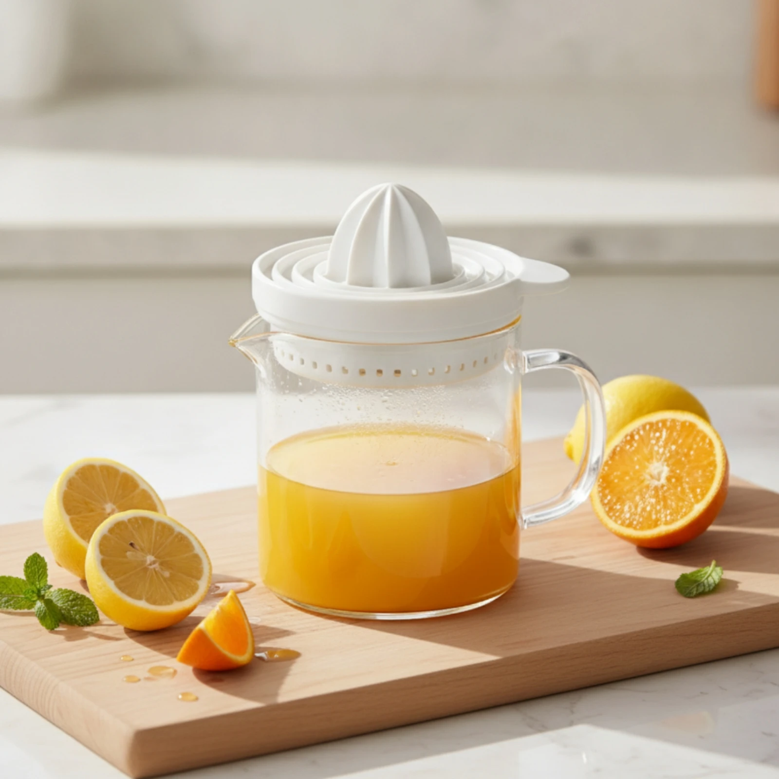 Juicing Head with Side Tab Stepped Manual Juicer Accessory Perforated for Home Kitchen