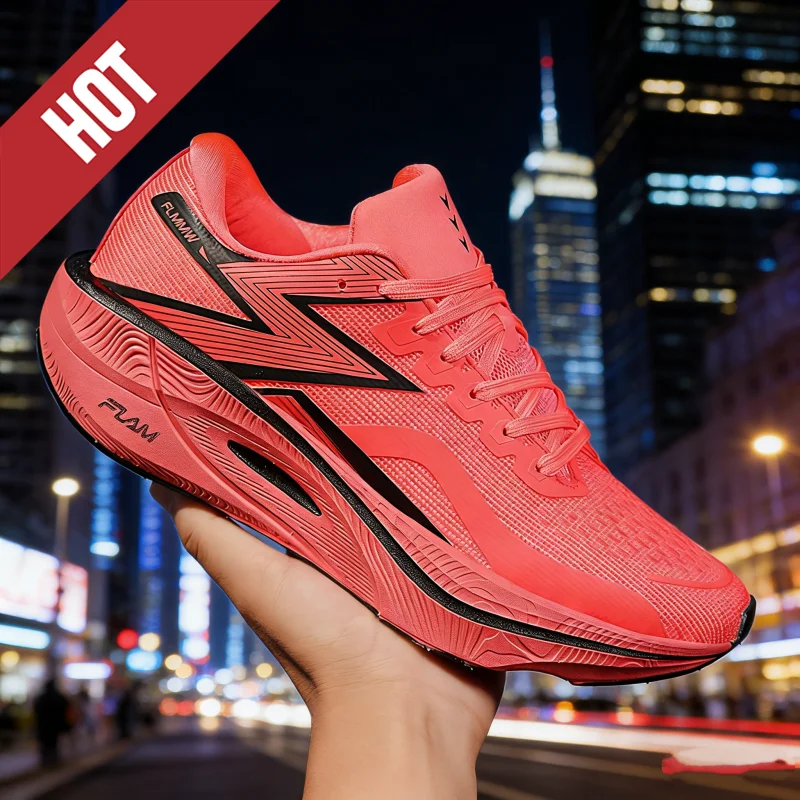 Laufschuhe mit Carbonplatte Spezial-Marathon-Schuhe für Herren Atmungsaktive Leichte Bequeme Rutschfeste Sneaker für Damen