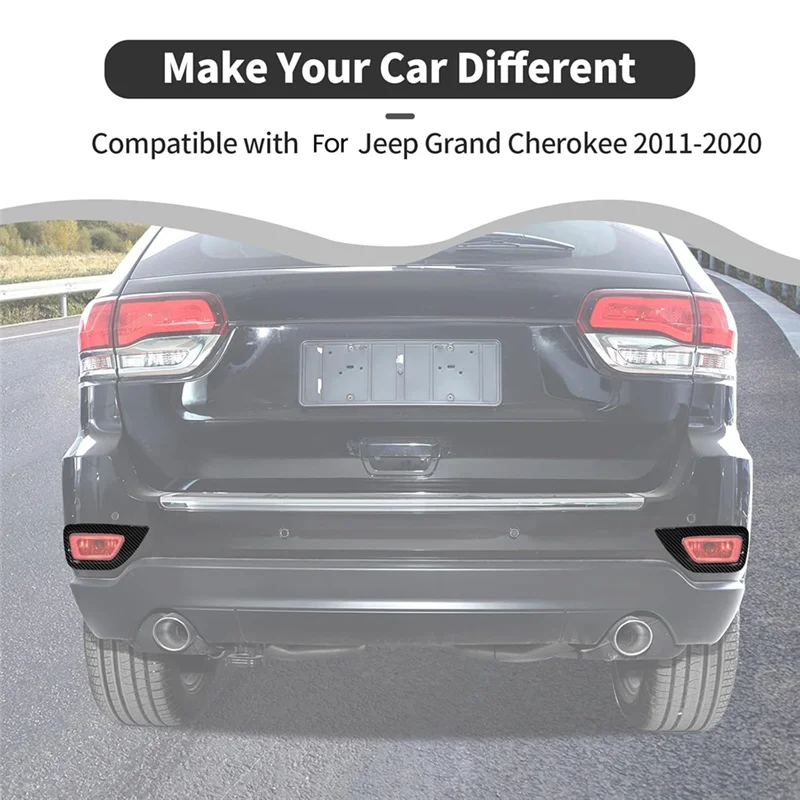 

For Jeep Grand Cherokee 2011-2020 Rear Fog Light Lamp Frame Trim Cover Accessories