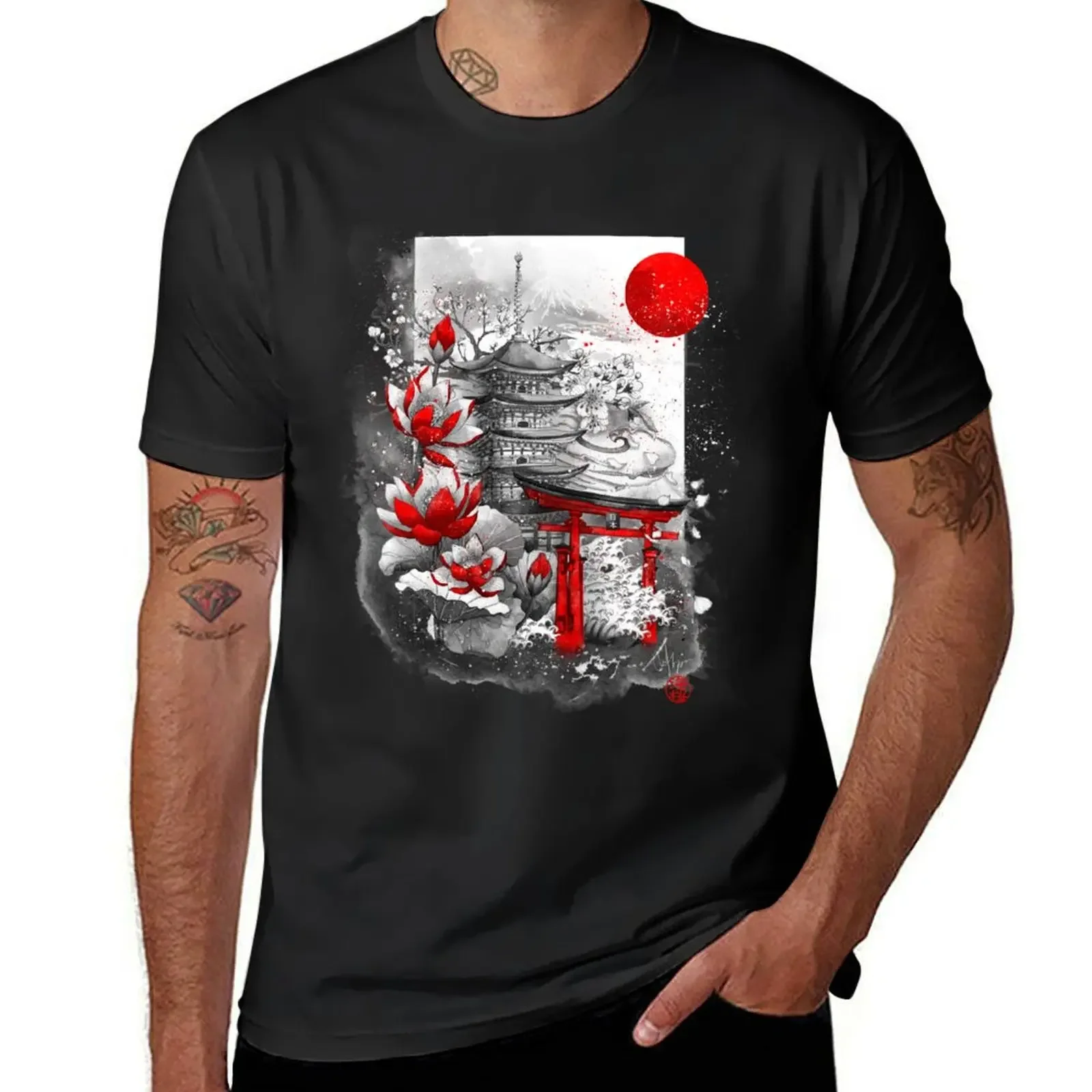 Nihon T-Shirt street wear Blouse fitted t shirts for men