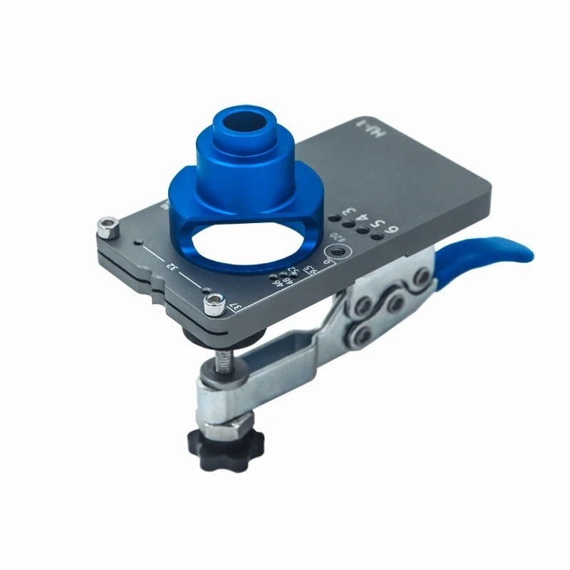 For Woodworking Hinge Opener, Hinge Punch Positioner, Aluminum Alloy, Wood Board Drilling Tool