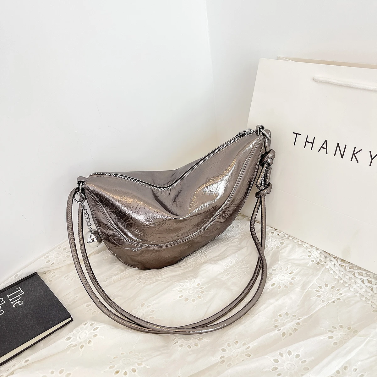 Small Silver Crossbody Bags For Women 2025 Y2k Korean Fashion 