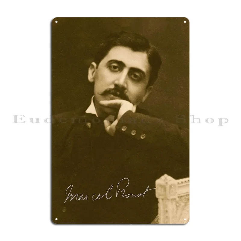 Marcel Proust Metal Plaque Club Garage Cinema Design Custom Tin Sign Poster