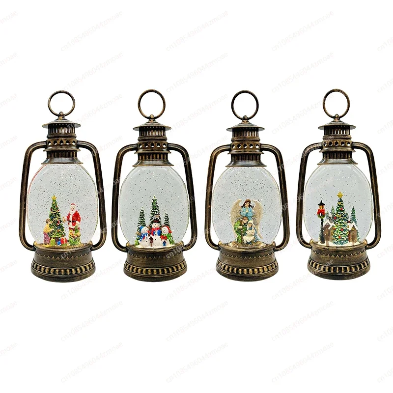 Gift Christmas Holiday Decoration Light Nativity Unique Snow Globe