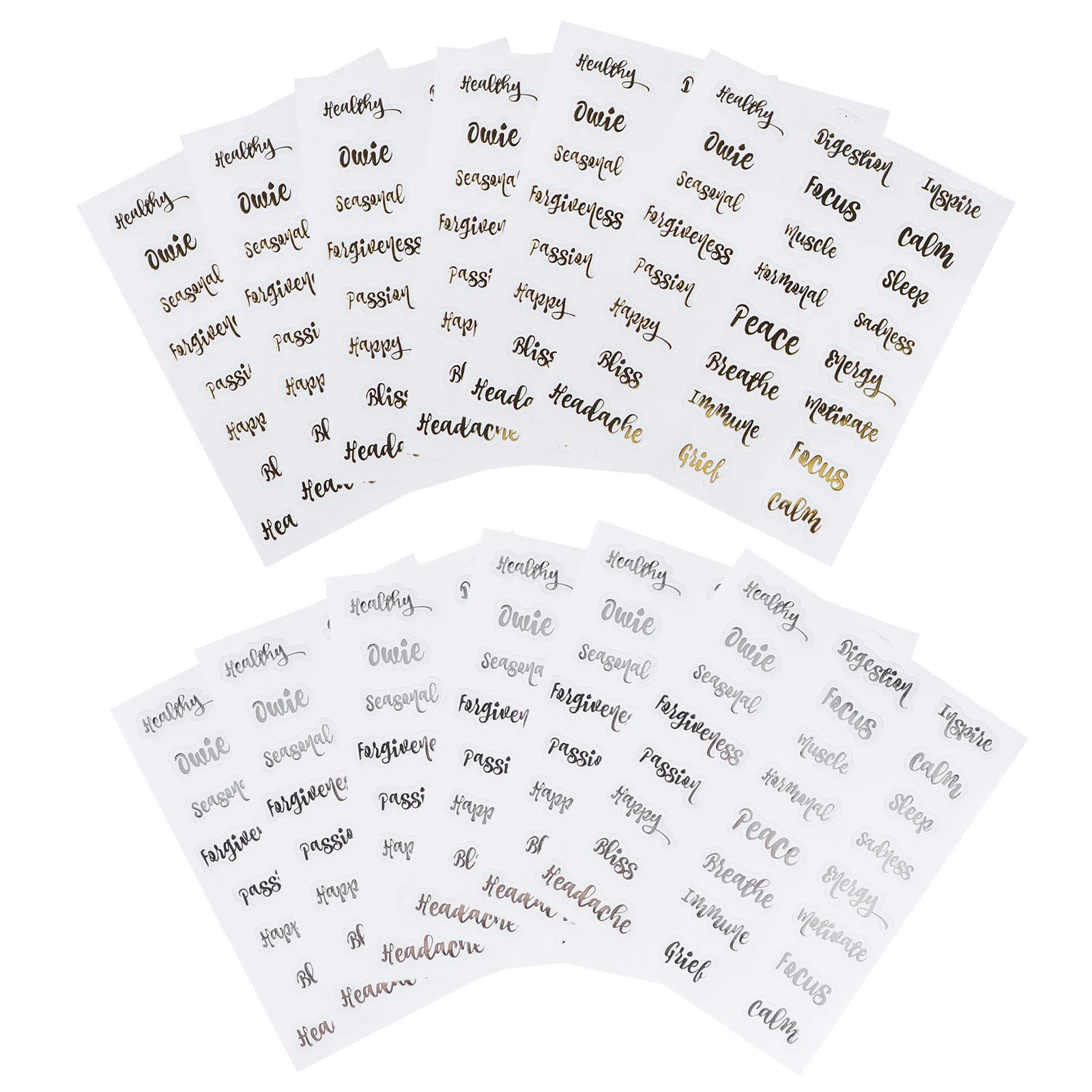 

10 Sheets Oil Stickers Self Bottle Sticker Adhesive PVC Labels for Bottles Removable Decorative Tag File Folder