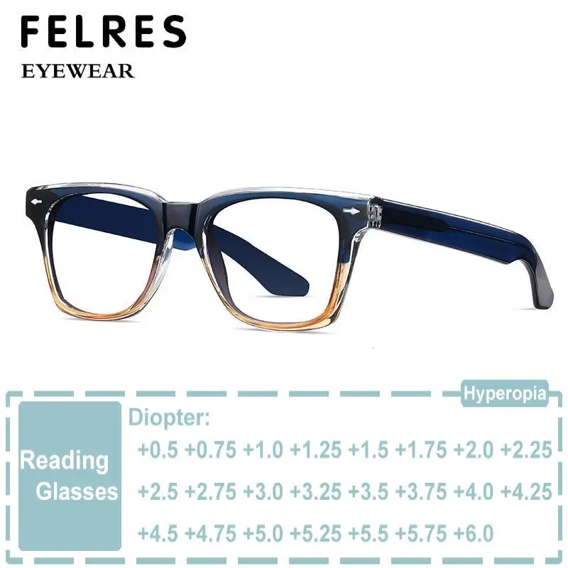 

Fashion Classics Square Reading Glasses Women Men Anti Blue Light Computer Transparent Glasses Prescription Presbyopia Glasses