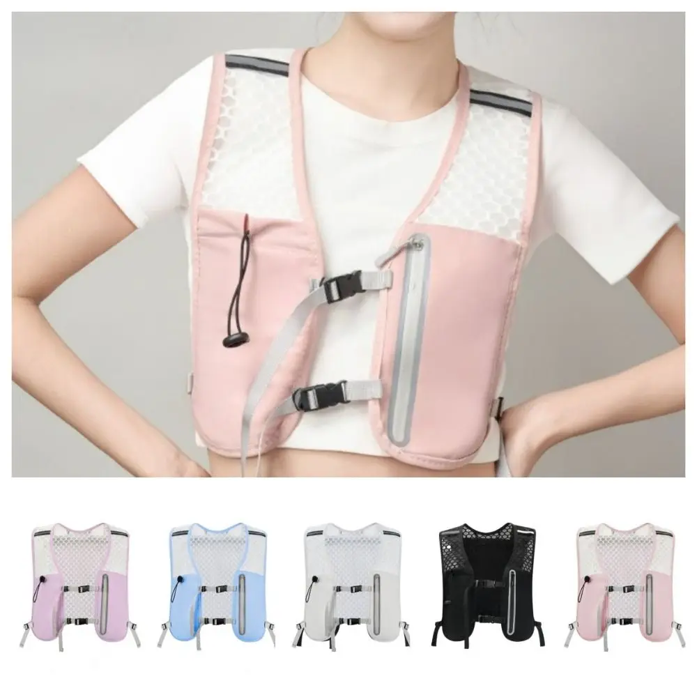 

Breathable Hydration Running Vest Lightweight Reflective Design Bladder Chest Pack Waterproof Convenient