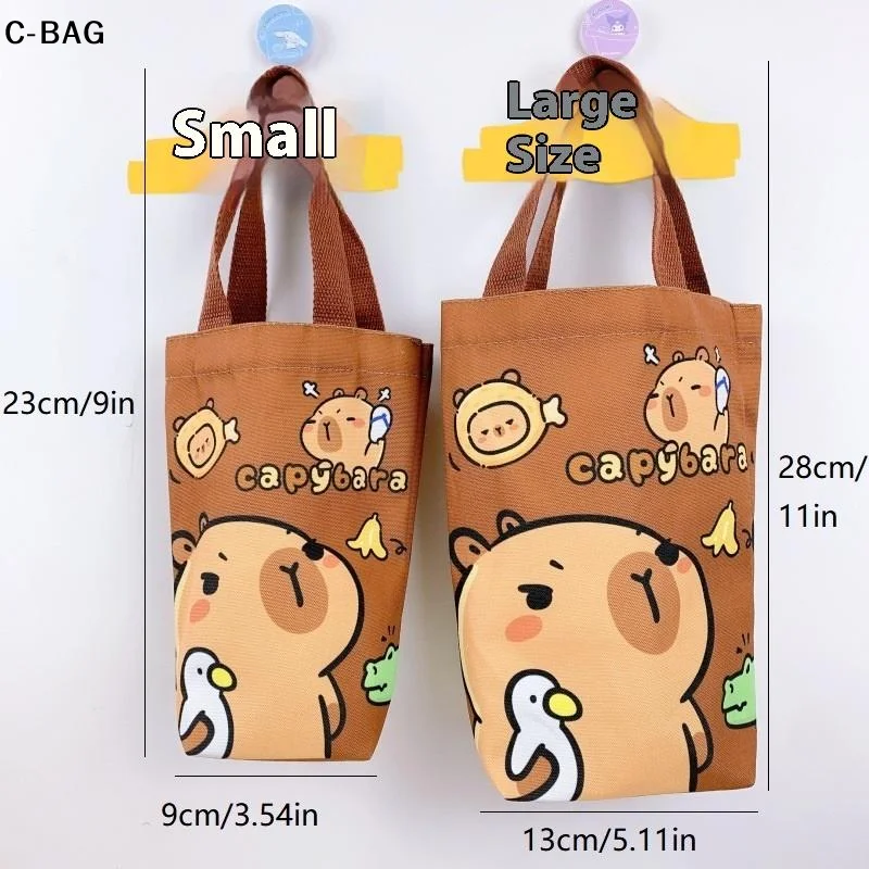 قماش كابيبارا غطاء زجاجة ماء الكرتون مظلة مقاومة للخدش حقيبة التخزين متعة زجاجة ماء الناقل حقيبة المشروبات حماية