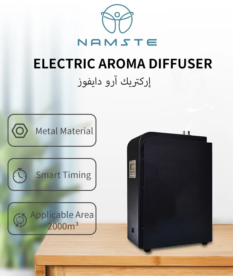 Namste 2000M ³ Etherische Olie Geurmachine Parfum Diffuser Geurspray Knop Intelligente Tijd Hvac Huishoudelijke Apparaten