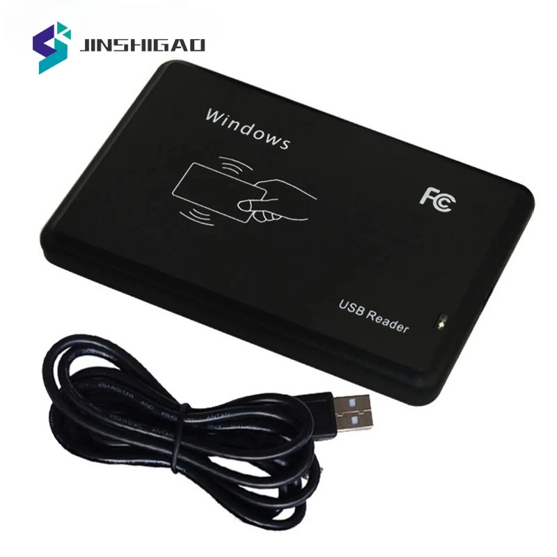 USB Dual Frequency RFID Reader Writer 125KHz ID 13.56MHz IC Card Copier, Encrypted Access Control Card Programmer